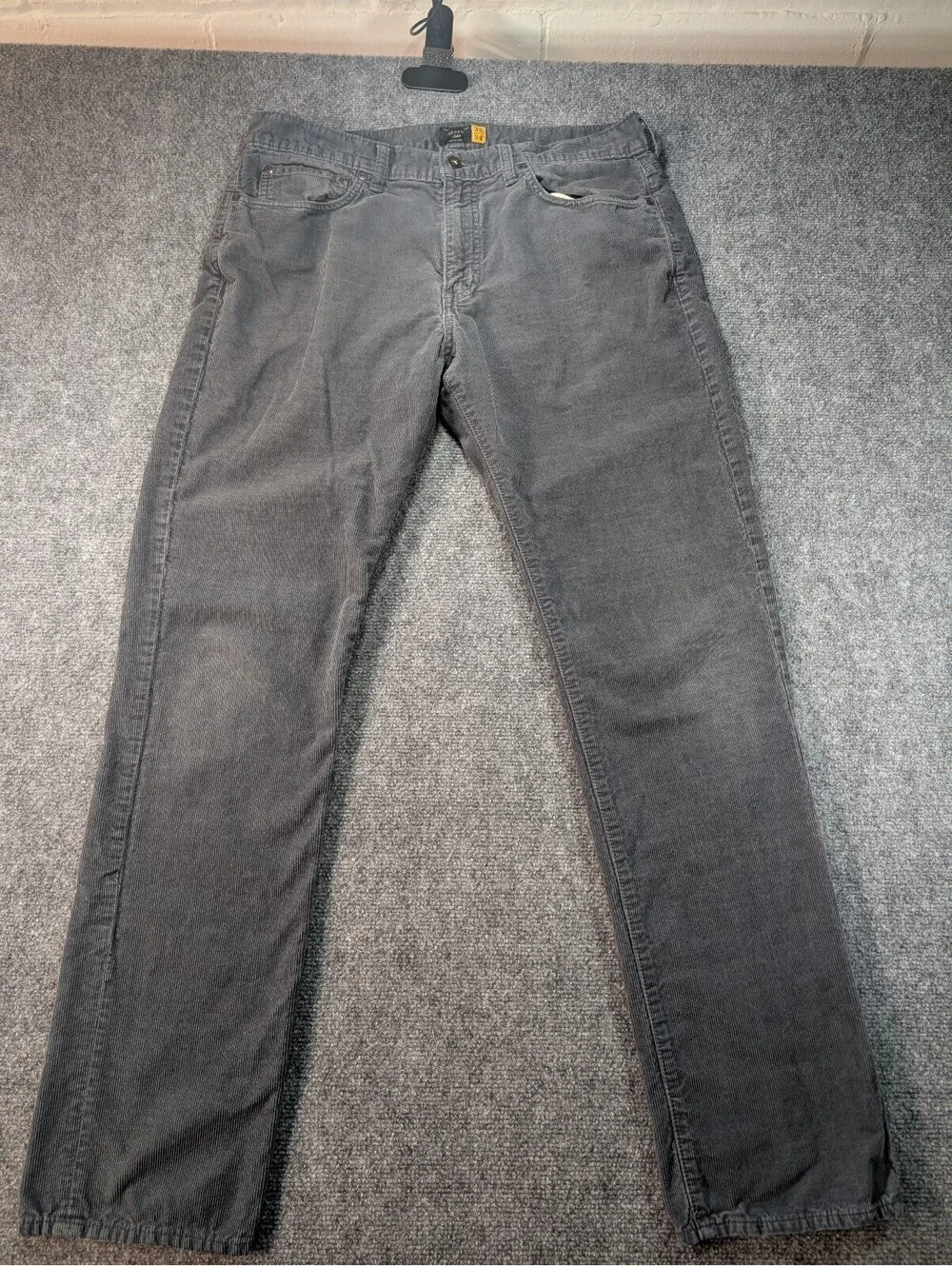 J.Crew 1040 Athletic Tapered-fit stretch corduroy pants Mens 35x34 gray